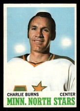 1970-71 Topps Charlie Burns #44 Minnesota North Stars HIGHER GRADE NO CREASES