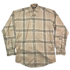 Burberry London Multicolor Plaid Button-Down Long Sleeve Dress Shirt Men’s S