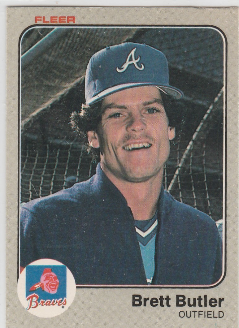 1983 fleer #132 Brett Butler BRAVES