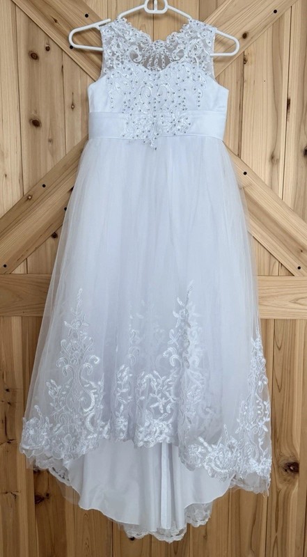 WDE Princess Lilac Long Girls Pageant Dresses Kids Puffy Tulle Ball Gown Sz 8 