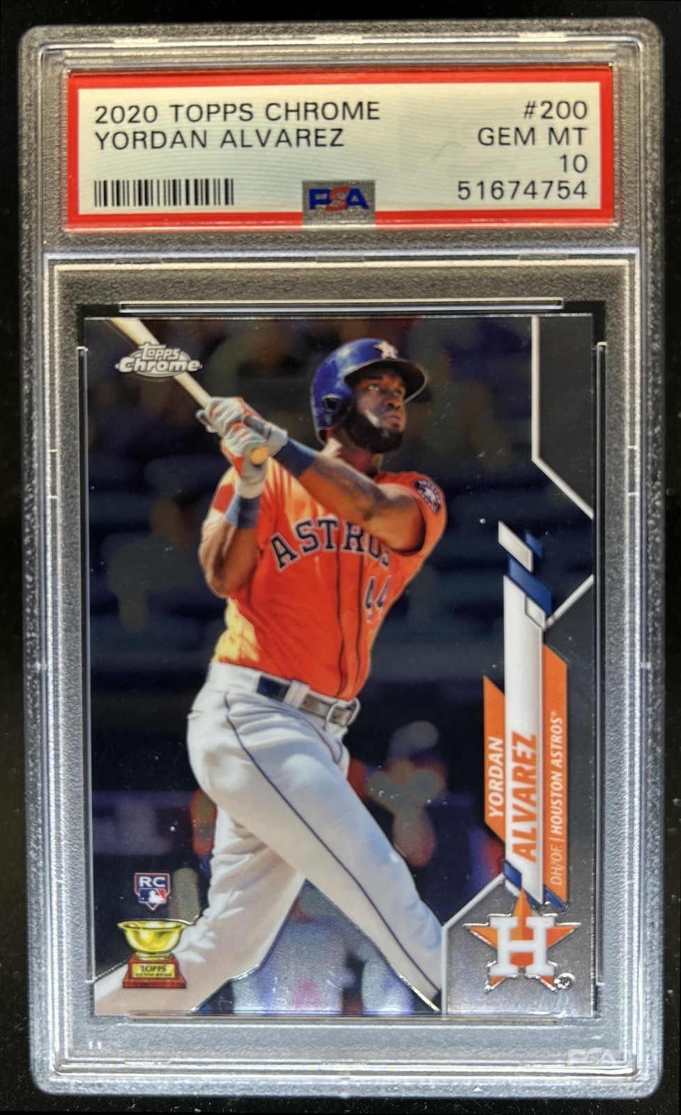 2020 Topps Chrome Yordan Alvarez Rookie All-Star #200 Astros PSA 10 (54)