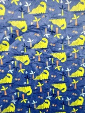 Parents Choice Baby Blanket Dinosaurs Palm Trees Blue Green 30x40" Lovey Walmart