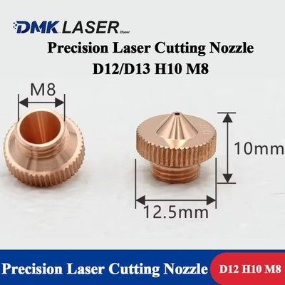 DMK Laser Cutting Nozzle D12/D13 H10 M8 Copper Nozzle For Raytool Laser Cut Head