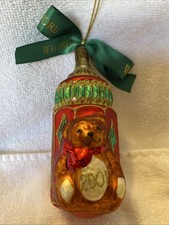 Waterford Crystal Baby  s 1st Christmas Baby Bottle Ornament 2006 With Box
