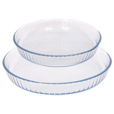 Optische Runde Glas Auflaufform Backen Braten Auflaufform 2 Größen