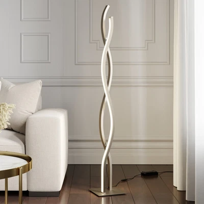 Lucande Mairia LED-Stehleuchte Wohnzimmerleuchte Standleuchte Lampe LED 32W alu