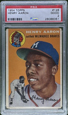 1954 Topps Henry Aaron Rookie PSA 2 Gorgeous Color - Centered
