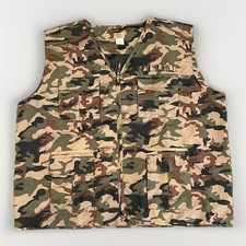 Chaleco de Caza Camuflado Talla 3XL Bolsillos y Porta Municiones Ligero Habano Travellers