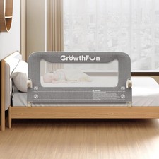 Foldable Bed Rail for Toddlers, 47in Reinforced Carbon Steel Frame Connectors...