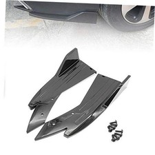 2PCS Universal Rear Bumper Lip Diffuser Splitter Canard Protector Front Black