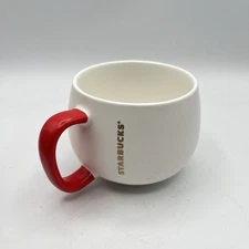 Starbucks Round White W/Red Green Letters 11 oz Coffee Mug - Chinese Letters