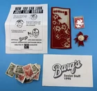 1992 Vintage Barq's Root Beer Soviet Stuff (2) Metals, Patch, Stamps, Tattoo