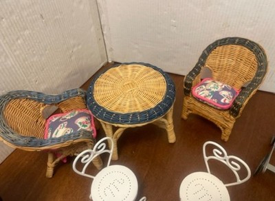 Muffy Vanderbear Bistro, Wicker Mommy & Me+ Boyds Bear Furniture Accessories