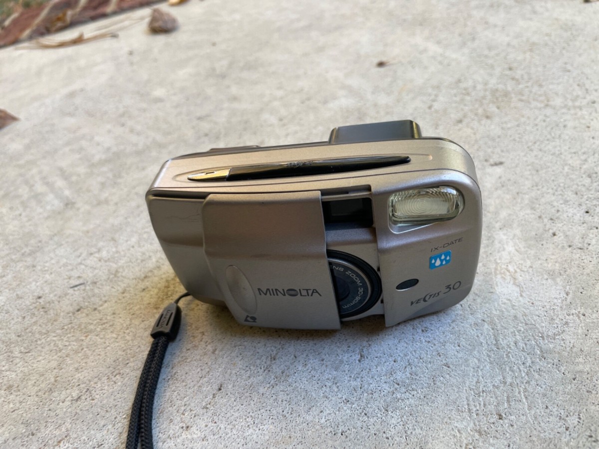 Minolta Vectis 30 IX-Date APS Film Camera Zoom 30-90mm In Grey | eBay