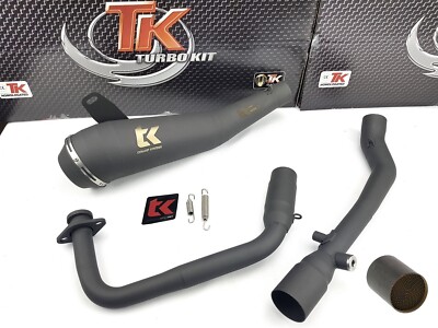 Auspuff Turbo Kit GP Black + KAT Daelim Roadwin 125 Fi 4 Takt 4T 2004-2017