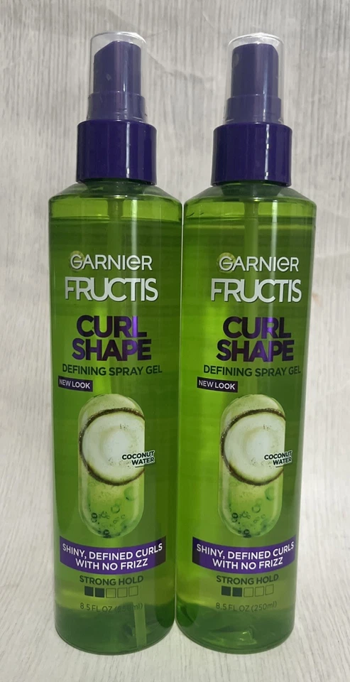 2 Garnier Fructis Curl Shape Strong Hold Defining Spray Gel Coconut Water 8.5 oz - Image 1 of 1