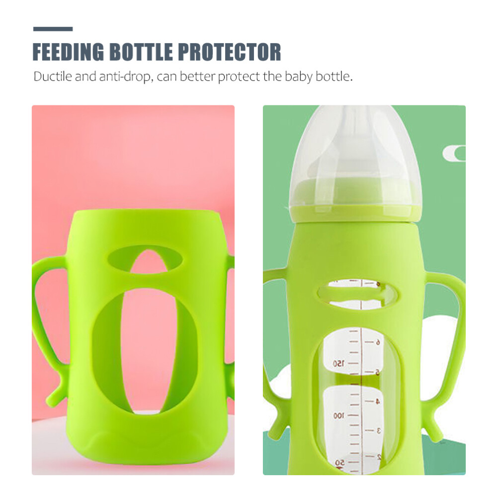2 Pcs Baby Bottle Cover Antidrop Silica Gel Nursing Protection eBay