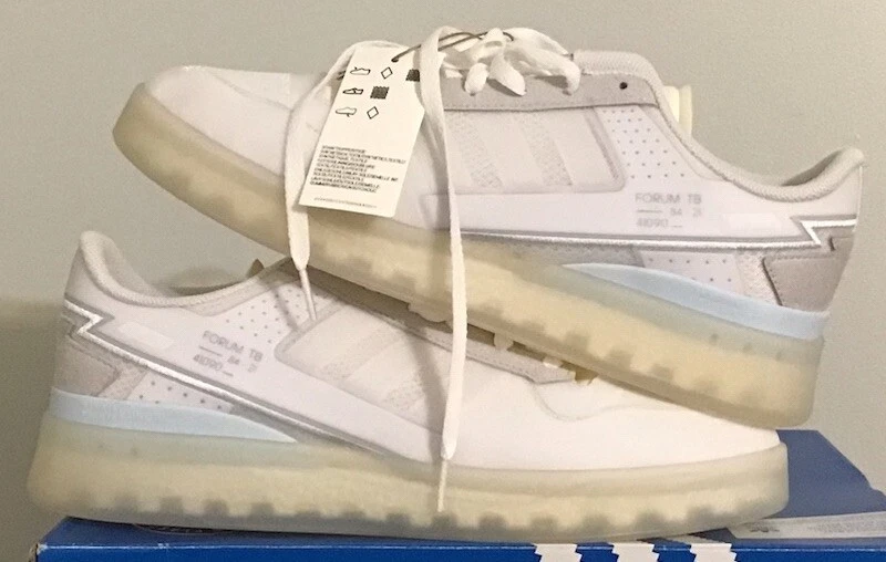 Deadstock 11.5 Adidas Forum Tech Boost White Sky Tint Jordan Kobe Mitchell Rose - Image 2 of 4