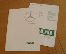 Mercedes Benz 200D Brochure 1966-1967 W110