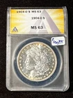 1904 O MORGAN DOLLAR ANACS MS 63 197