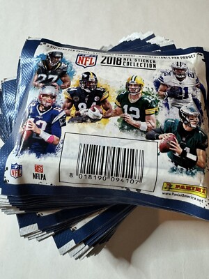 Panini NFL 2018 Sticker Packs (250 Stickers 50 Packs) Patriots Eagles Rams 