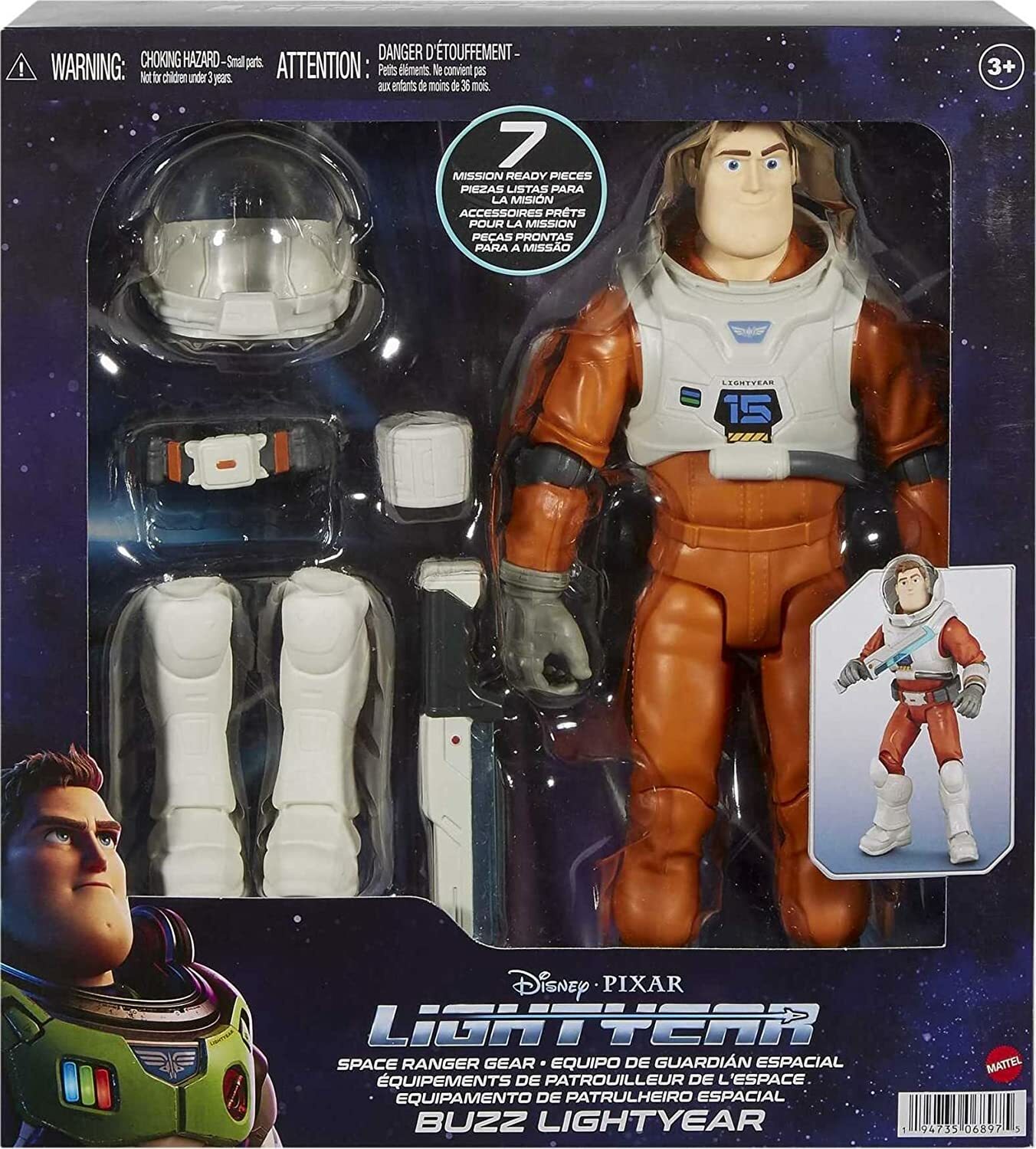 Disney Pixar Lightyear Space Ranger Gear Buzz Figure with Accessories