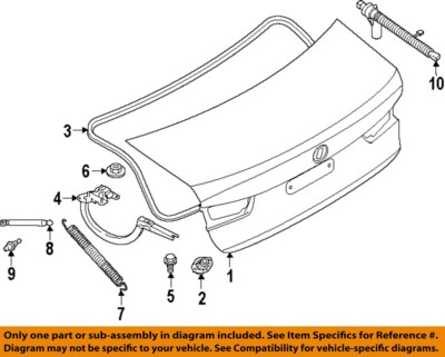 BMW OEM 19-26 330e xDrive Trunk Lid Lid Components-Hinge 41007481967