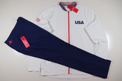 ADIDAS OLYMPIC GOLF TEAM USA LANGARM OBERTEIL HOSE SET FR9667 FR9669 HERREN M 32X32