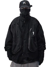 Niepce Techwear Ripped Jacket Streetwear Cyberpunk Windbreaker Coat