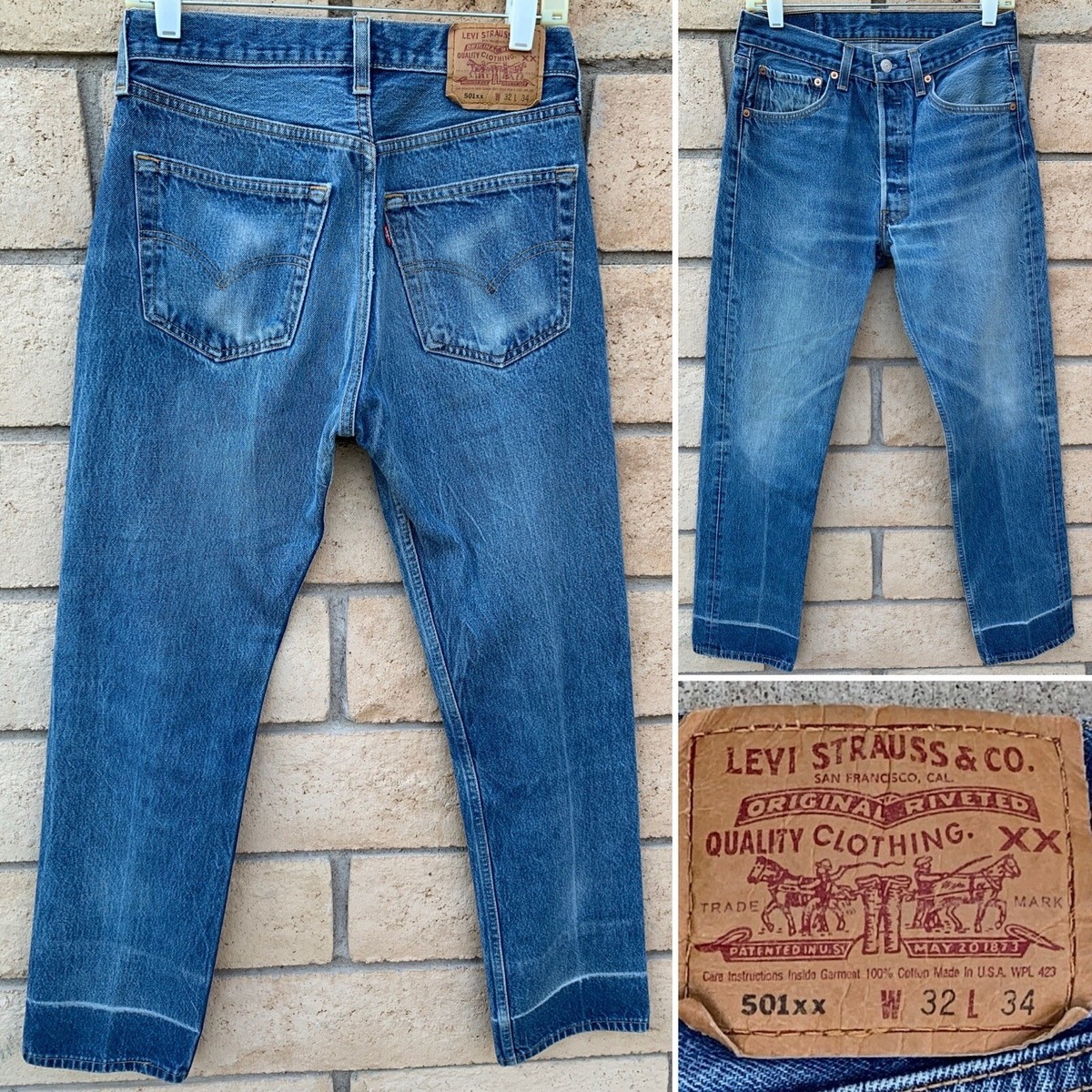 Levi's 501XX デニムパンツ　32×32 Vintage Levis 501xx Jeans 501 Size 32 34 Waist Measures 30 Inseam