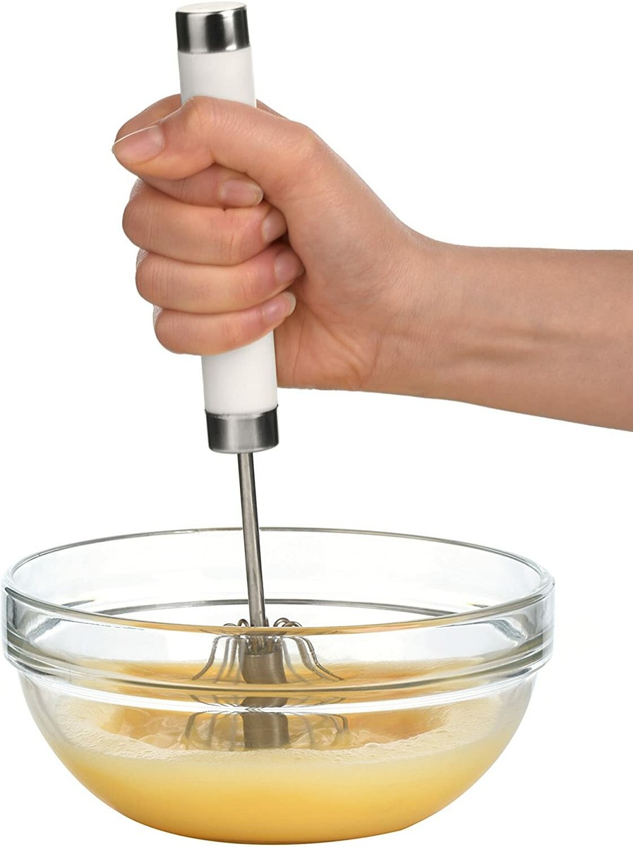  Stainless Steel Rotary Hand Whip Whisk, Egg Beater