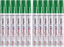 Green Paint Pens Paint Markers 12 Pack Waterproof Oil-Based Paint Pen Set Qui...