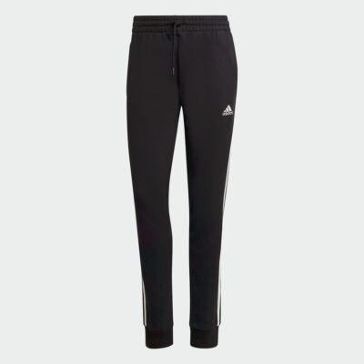 adidas Damen Climalite ESS 3S Slim Fit Sport Trainings Fitness Hose Schwarz