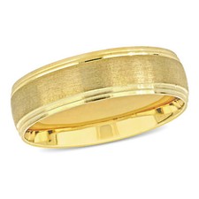 Amour 10K Yellow Gold 6mm Men's Wedding Band