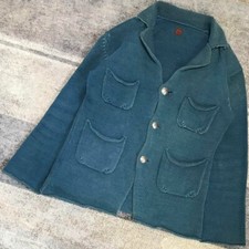 KAPITAL Men's concho button dyed notch lapel indigo knit jacket Size 3 USED