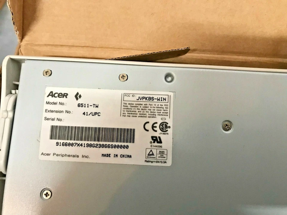 RARE NEW VINTAGE ACER ACCUFEEL 6511-TW 105 KEYS WINDOWS PS2 KEYBOARD RM0 RM2 - Image 3 of 3