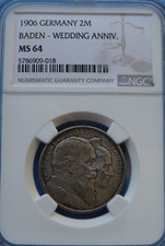 Baden 1906 2 Mark MS 64! Top Erhaltung ! Preisvorschlag möglich!