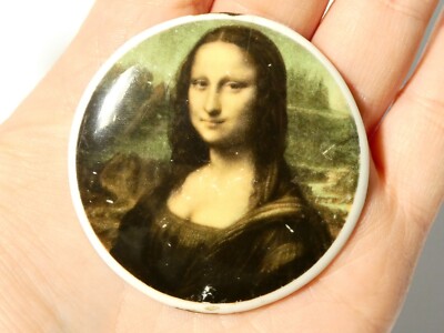 Vintage Crown Staffordshire Ceramic Pictorial Plaque Mona Lisa da