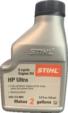 5.2oz Bottle HP Ultra 2 cycle Synthetic Oil Make TWO GALLONS STIHL 0781-313-8005