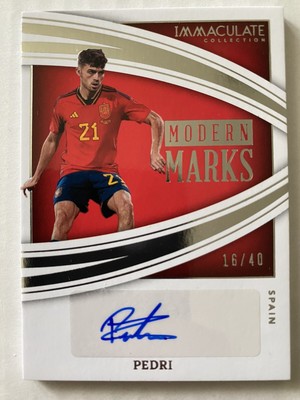 2022-23 Panini Immaculate Modern Marks Pedri /40 Autograph Spain 
