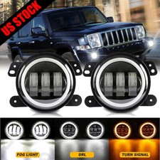 Pair Fit For Jeep Commander 2006 2007 2008 2009 2010  Bumper LED Fog Lights