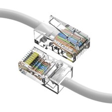 0.5FT Cat5e RJ45 Ethernet LAN Network UTP Non-Booted Patch Cable Copper White