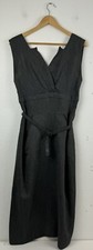 Vintage Gray Sleeveless Dress With Matching Belt