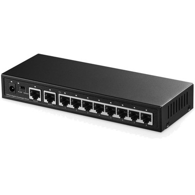 Gigabit Ethernet Switch 10 Port 8 1000Mbps Uplink VLAN Metallgehäuse