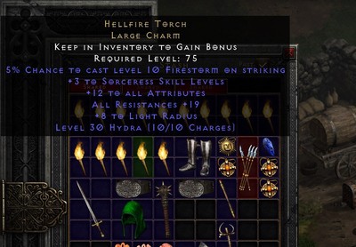 12/19 Sorceress Hellfire Torch / Diablo 2 Resurrected / PC / Non-Ladder SC