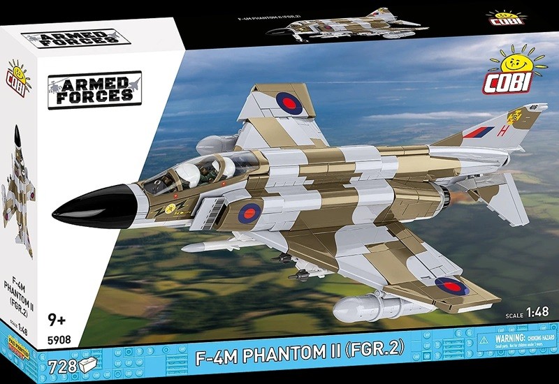 Cobi 5908 1:48 F-4M Phantom II (FGR.2) Airplane Model Kit - New