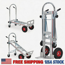 3 in 1 Aluminum Convertible Dolly Cart with Wheels, 1000 Lbs Hand Truck aluminu