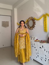 SALWAR KAMEEZ PAKISTANI INDIAN WEDDING PARTY WEAR DRESS BOLLYWOOD SUIT SHARARA