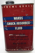 Vintage WARDS Shock Absorber Fluid Quart Oil Can Montgomery Ward No.61-9538