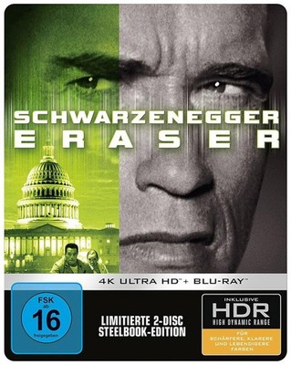 Eraser - Arnold Schwarzenegger / 4K Ultra HD + Blu-ray / Steelbook # UHD+BD-NEU